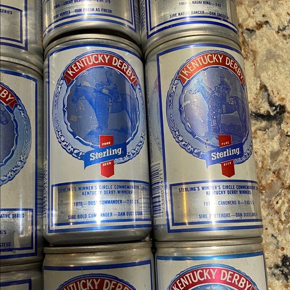 Vintage Sterling Kentucky Derby horse racing beer can set 1962-1975 g Hellman - Picture 5 of 9
